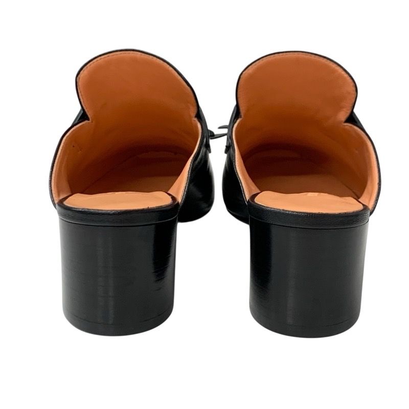 Hermes Cheilly Loafer Leather Shoes Leather Black Silver Hhardware Constance