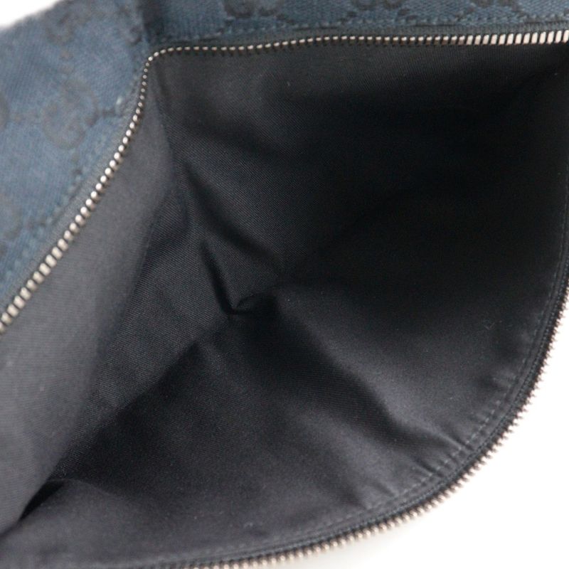 Gucci Body Bag 28566 GG Canvas Black Unisex Waist Bag
