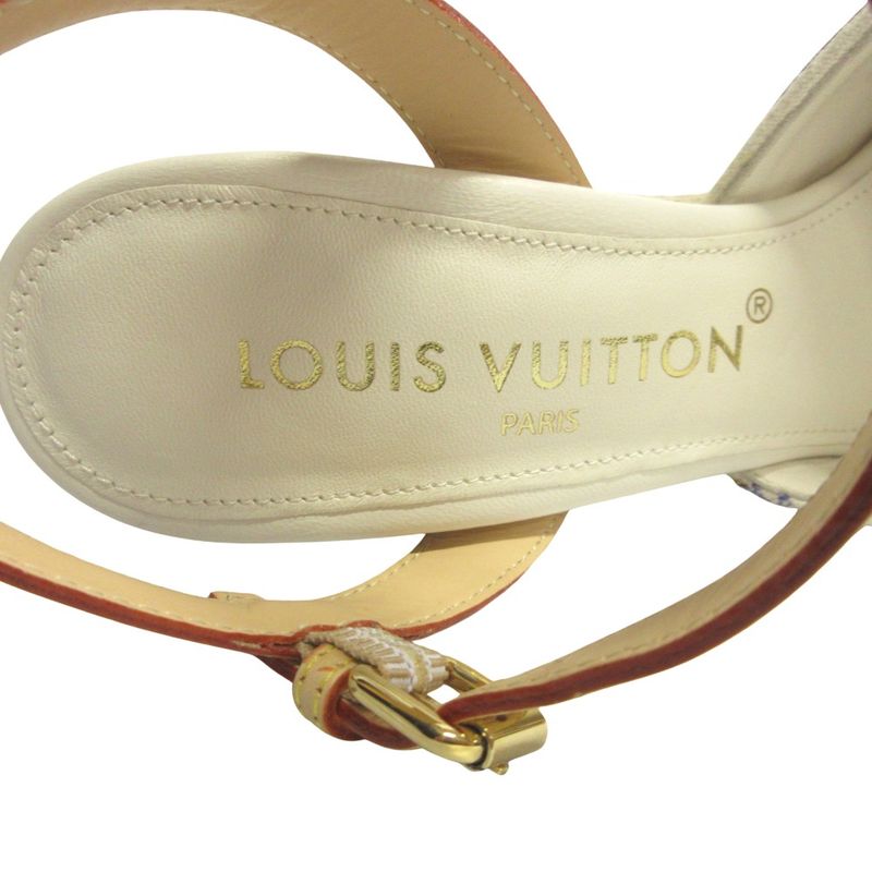 Unused 24ss Louis Vuitton Helios Line Wedge Sandals Espadrilles Monogram 1acsfr