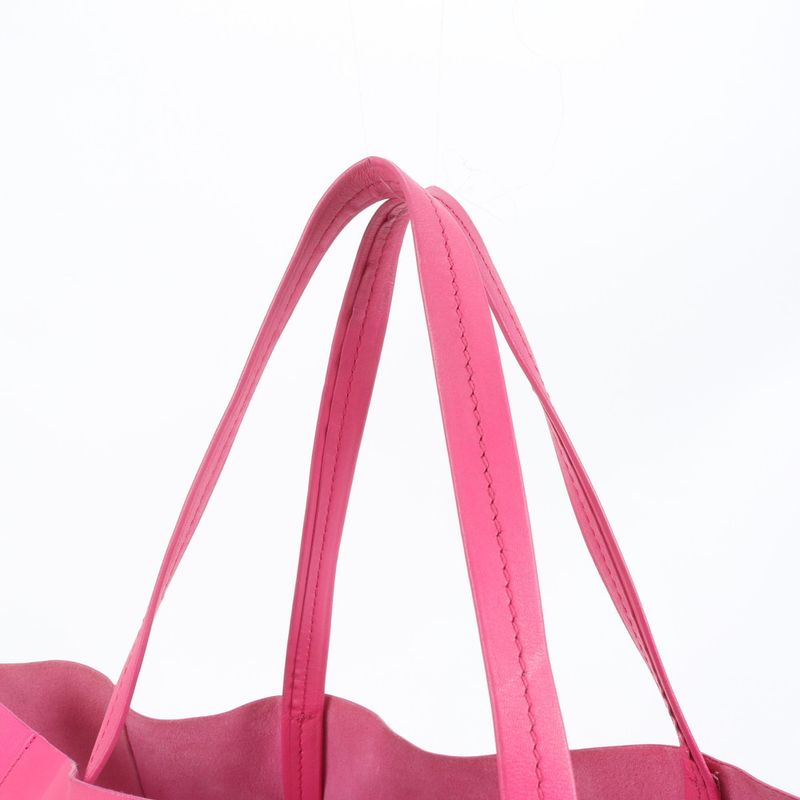Celine Horizontal Cabas Leather Tote Bag Shoulder Hand Pink Bicolor A4 Ladies