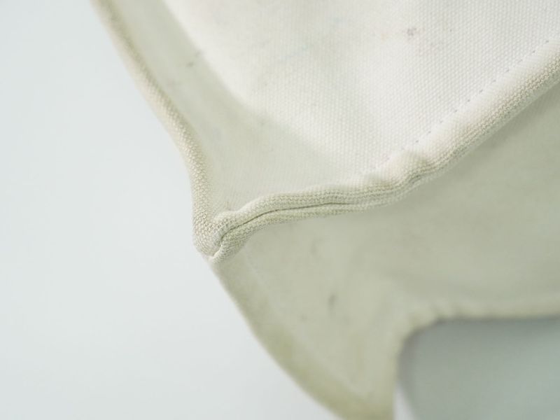 Authentic Chanel Coco Mark Miami Cruise Line Tote Handbag Canvas White Bag