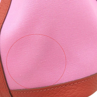 Hermes Tote Garden Party TPM Toile Officier Vache Country Pink and Rouge