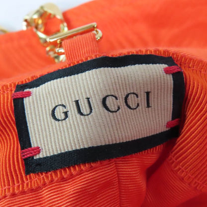 Gucci 729128 GG Motif Bucket Hat With Chain Orange M (57cm (22.44in)) Genuine