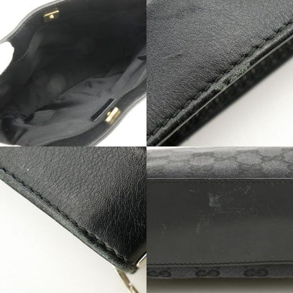 Gucci One Shoulder 001.4231 GG Canvas Black Ladies Shoulder Bag