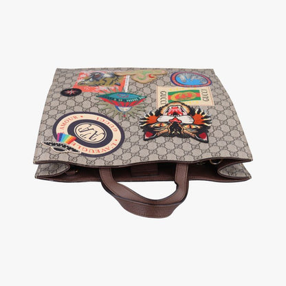 Guccigg Supreme Courier Beige And Multicolor PVC Coated Canvas 474084d024705947