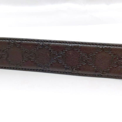 Gucci Belt Brown Cima Interlocking 114984 Excellent Condition
