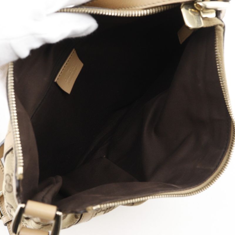 Gucci Abbey Line 203257 GG Canvas Brown Women's Shoulder Bag