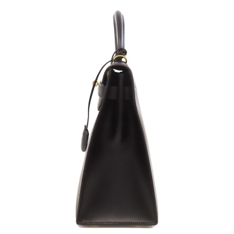 Hermes Kelly 32 Outer Stitch Gold Hardware Handbag Box Calf Women