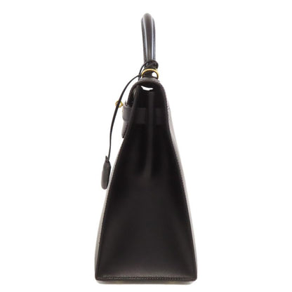 Hermes Kelly 32 Outer Stitch Gold Hardware Handbag Box Calf Women