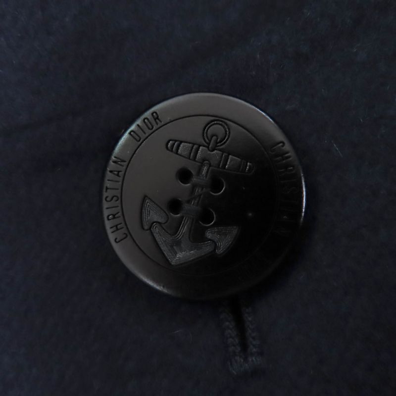 Christian DIOR 2r0c48x1116 Wool Rabbit Blend Sailor Collar Jacket Navy 40 Made