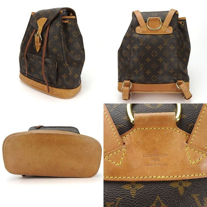 Louis Vuitton Backpack Sac Backpack Montsourismm M51136 Monogram Leather Gold