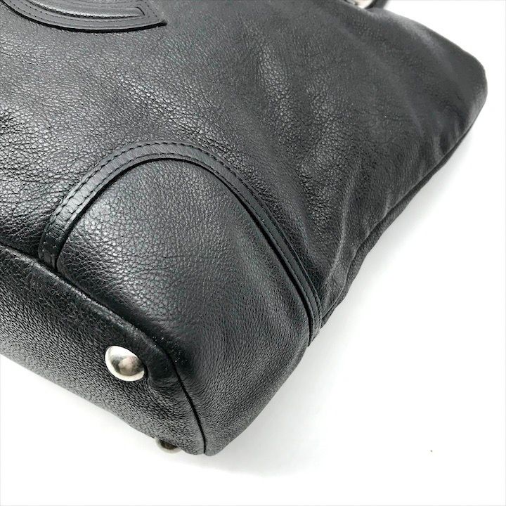 Chanel CC Logo Jumbo CC Soft Caviar Leather Hand Tote Black
