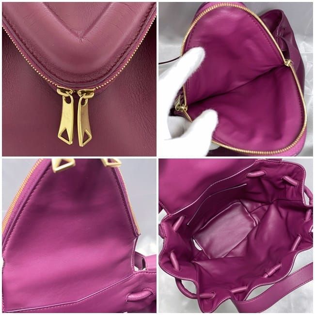 Bottega Veneta 2 Way Bag Purple Beak F20163 Excellent Condition