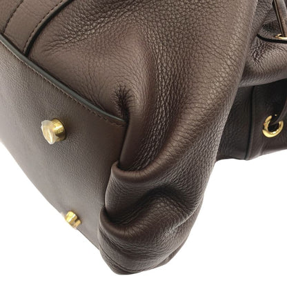 Celine - Abby Leather Tote Bag - Dark Brown - Women's