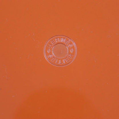 Hermes Uffe Plastic Serie Embossed Dog Frisbee Pet Toy Orange With Box And