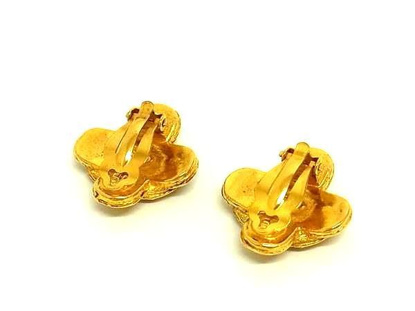 Chanel Coco Mark 94A Clip-on Earrings Accessories Women's Gold Fe4229
