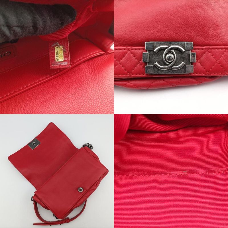 Chanel Boy Chanel Red Lambskin A67946 18786518