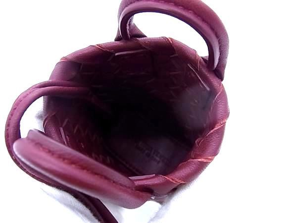 Bottega Veneta Intrecciato Leather Key Holder Bag Charm Bordeaux Fa4089