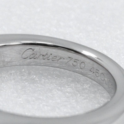 Cartier C De Solitaire 18kwhite Gold With Diamonds #6 Ladies 7.5g Ring