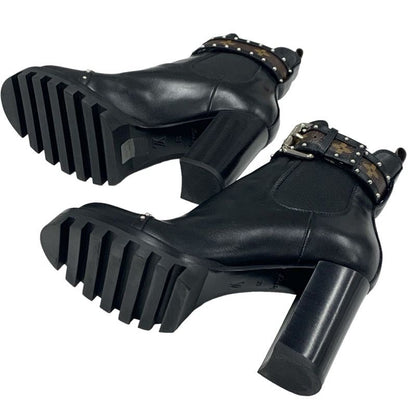 Louis Vuitton Star Trail Line Boots Short Boots Shoes Leather Black Brown