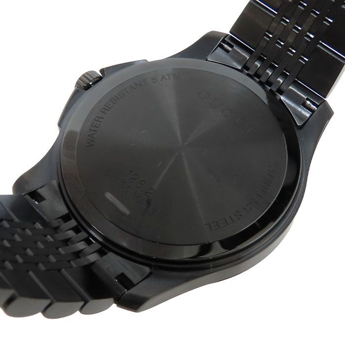 Gucci G-timeless 126.2 Black Dial SS Stainless Steel Battery Operated Automatic