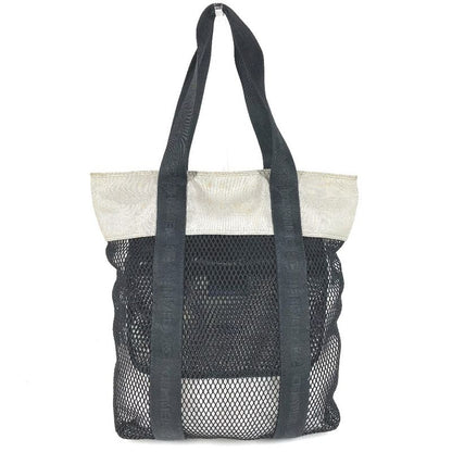 Chanel Shoulder Bag CC Coco Logo Mesh Nylon Black