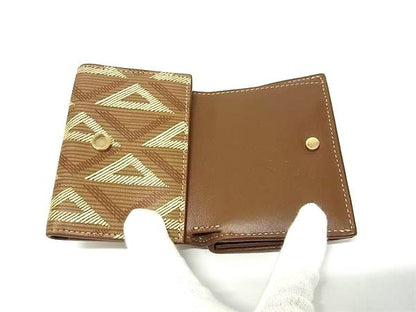 DIOR CD Diamond PVC Trifold Wallet Coin Purse Billfold Card Holder