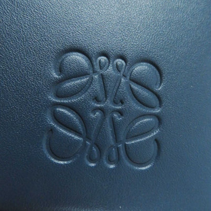 LOEWE Anagram Shape Pressed Heel Pouch/crossbody Leather Shoulder Bag Blue