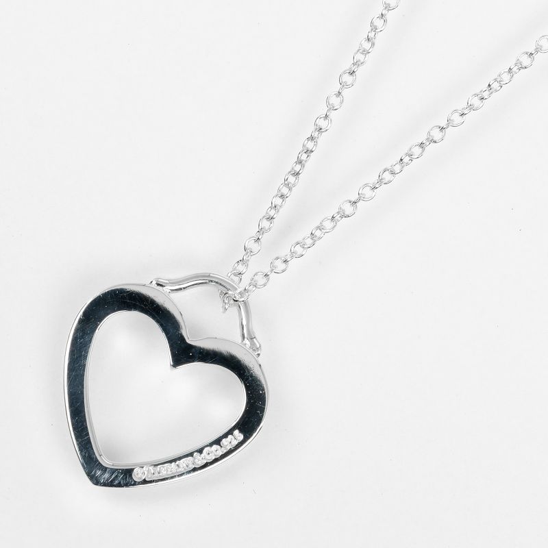 Tiffany & Co Sentimental Heart 925 Silver Ladies 2.4g Necklace