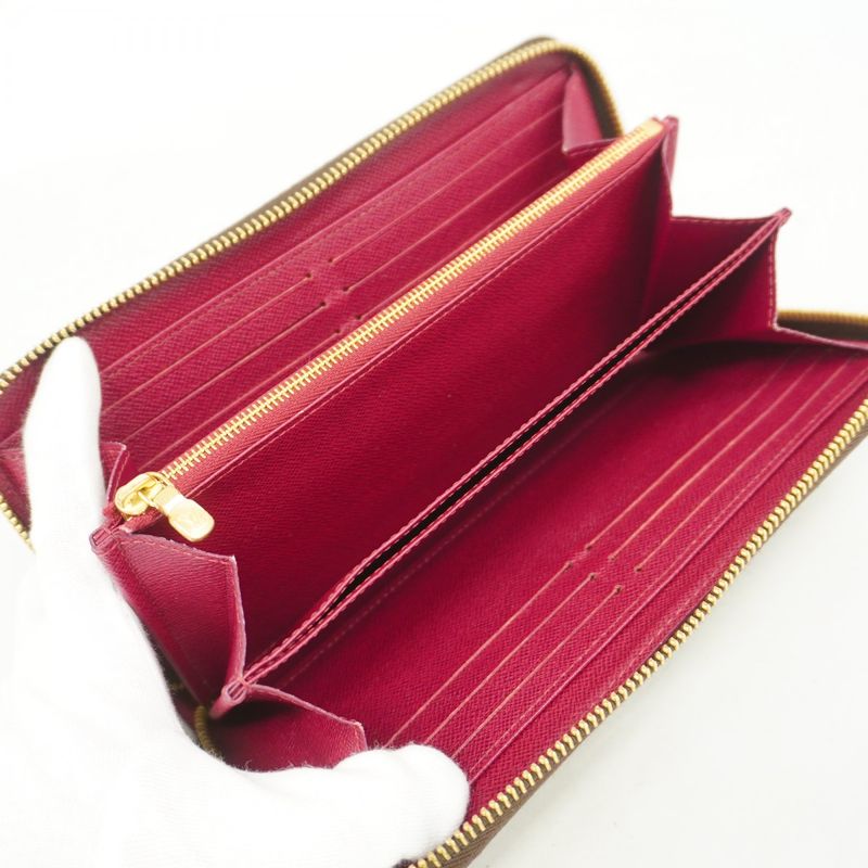 Louis Vuitton Long Wallet Monogram Zippy Wallet M41895 Fuchsia Ladies