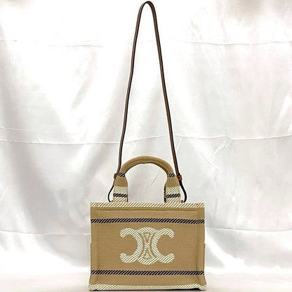 Celine 2-Way Bag Cabas Tice Small Beige