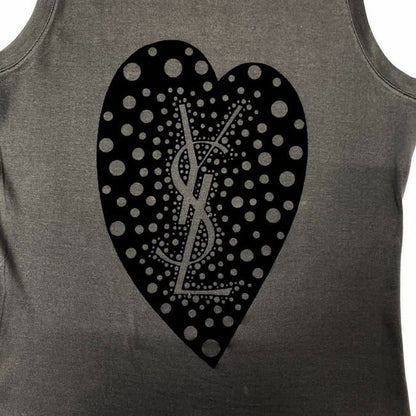 Yves Saint Laurent Tank Top Gray XS Cleaned Ladies