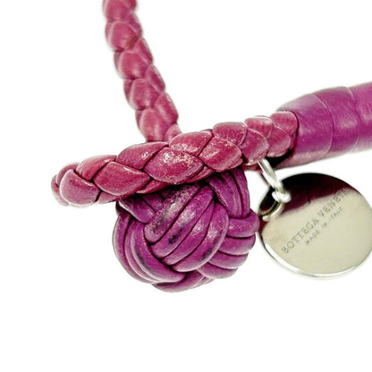 Bottega Veneta Leather Intrecciato Bracelet Purple 308309