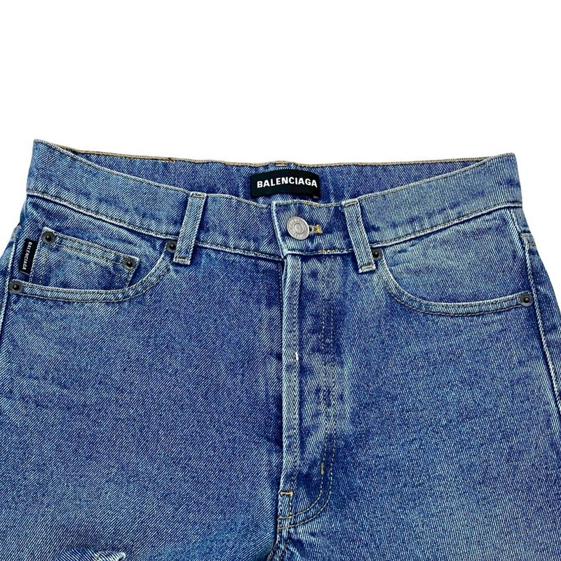 Balenciaga Skinny Cotton Denim Pants Bottoms Size 28 Men's Blue 29902