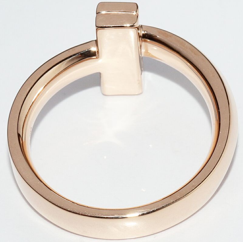 Tiffany & Co Ring 18K Pink Gold T One Ring Width 45mm (018in)