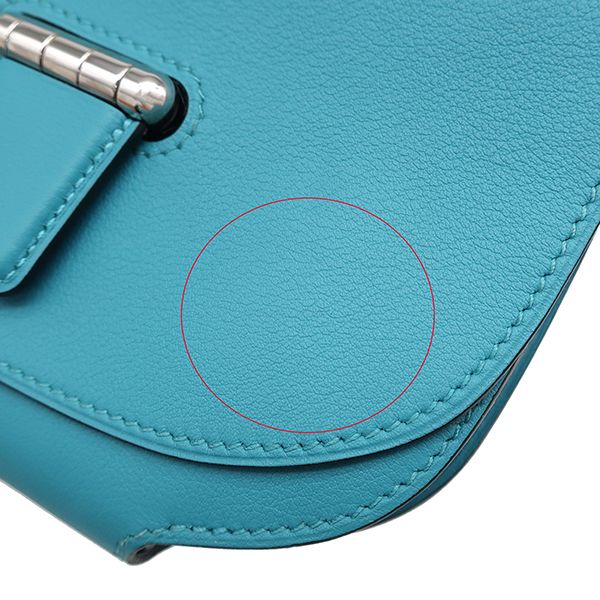 Hermes Shoulder Bag Mini Convoyeur Vosuift Turquoise Silver Hardware Blue