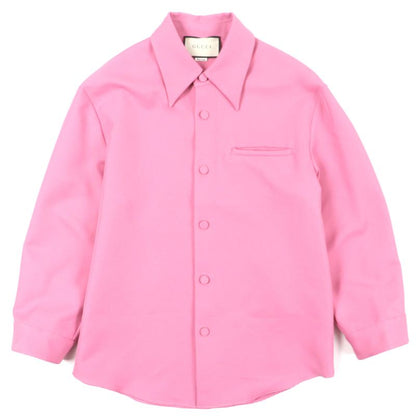  Gucci 498598 Long Sleeve Long Sleeve Shirt Pink 46 Genuine
