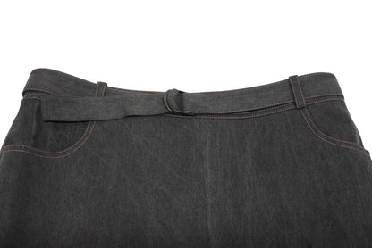 Dior Denim Skirt Belted Design Stitch Galliano 38 — view 7