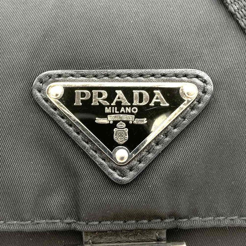 Prada Shoulder Bag Nylon Black Nylon Women Men