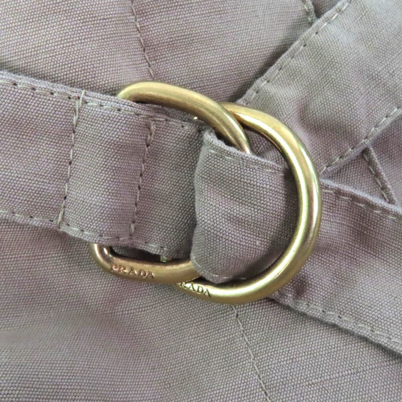 Prada 2023 P279h Panama Cotton Linen Blend Belt Design Shorts Brown 36 Made In