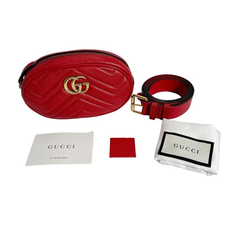 Gucci 476434 Body Bag GG Marmont Body Bag Gucci Red