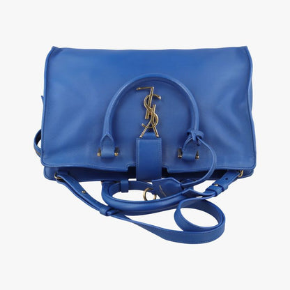 Yves Saint Laurentyves Saint Laurent Baby Cabas Su Blue Leather 394461 Gnr394461