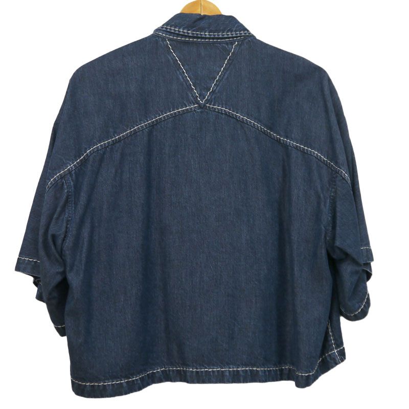 Bottega Veneta Short Sleeve Shirt 659272 Size 46 Lyocell Blue