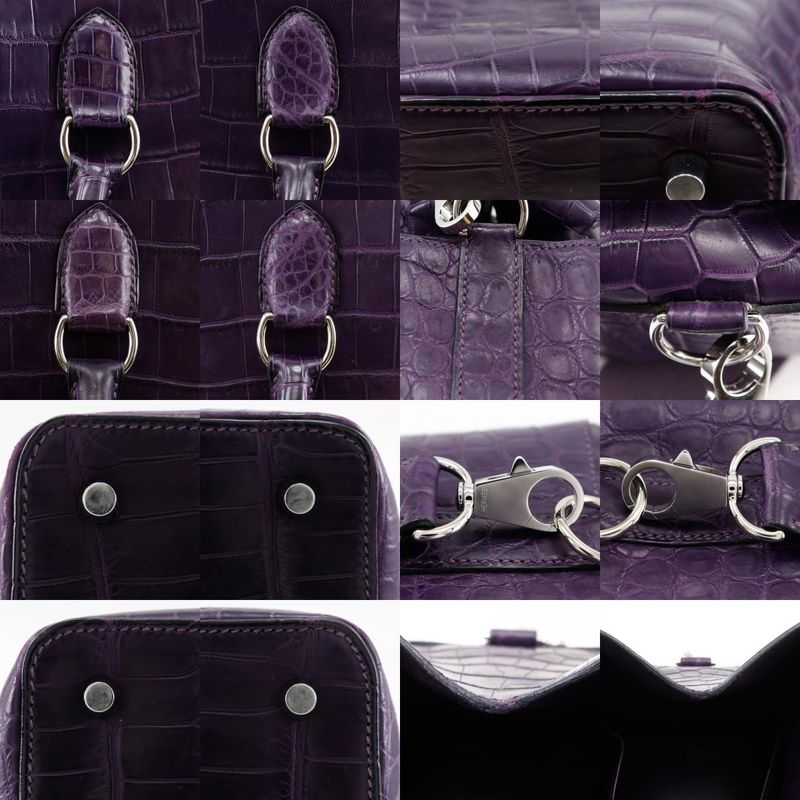 Hermes Toolbox 20 2WAY Shoulder Niloticus Amethyst Purple □O Ladies Handbag