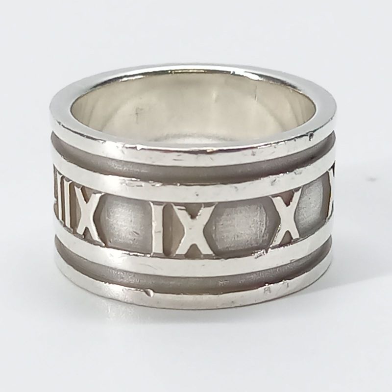 Size 14.5 11mm (0.43in) Atlas Ring 925 Silver Tiffany &co