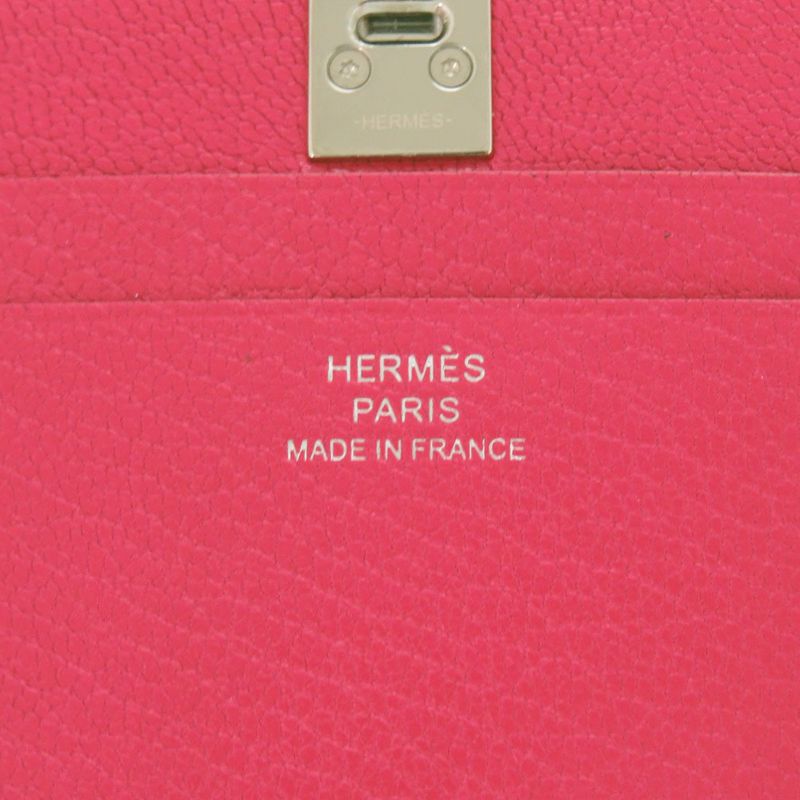 Hermes Medor Chevre Chamkila Rose Extreme Card Holder