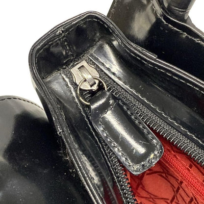 Dior/christian Dior Handbag Canage Stitch Black Leather