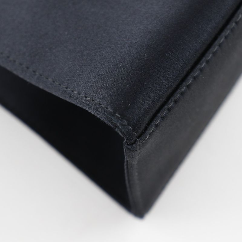 Chanel Party Bag Vintage Satin Black Ladies Handbag