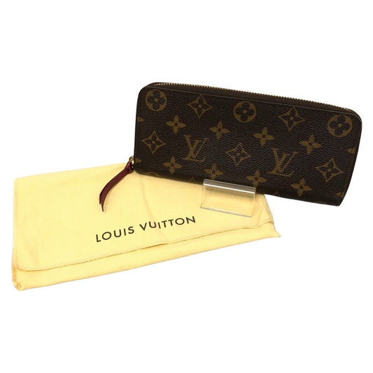 Louis Vuitton Long Wallet Monogram Portefeuille Clemence M60742 Fuchsia