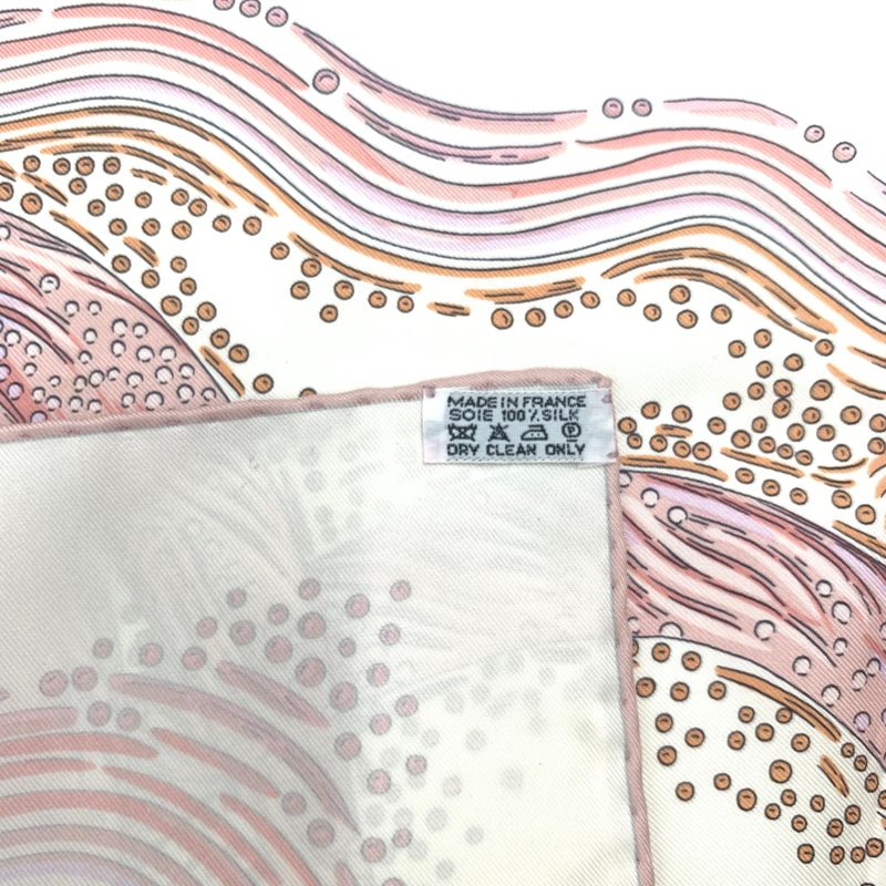 Hermes Carre 90 LES Rivieres DE Babel River Of Babel Pink Scarf 100% Silk